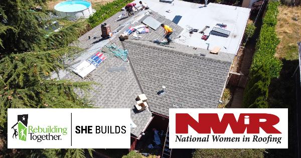 PABCO Roofing Participates in This Year’s She Builds Reroofing Event | Roofers Coffee Shop