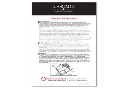 Cascade Directions for Application
