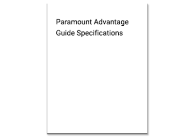 Paramount Advantage Guide Specifications
