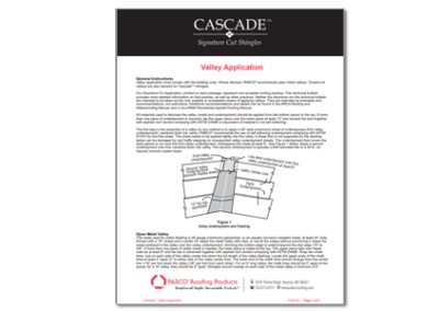 Cascade Valley Instructions
