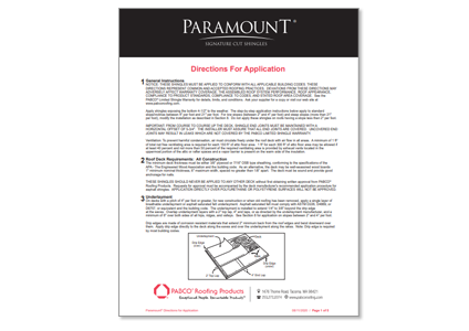 Paramount Advantage Directions for Application