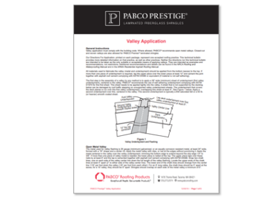 PABCO Prestige Valley Instructions