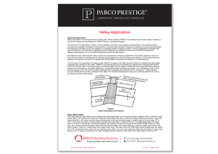 PABCO Prestige Valley Instructions