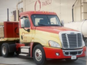 A picture of the front of our PABCO Roofing Products truck